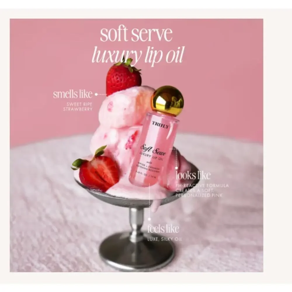 Truly Soft Serve Luxury Lip Oil with Peptide + Ceremide Softening Boosters-NEW - Picture 2 of 6